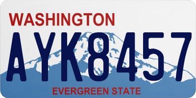 WA license plate AYK8457