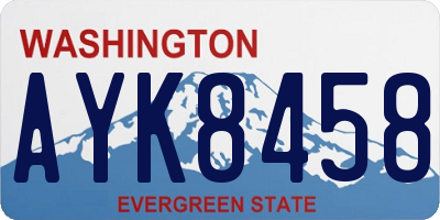 WA license plate AYK8458