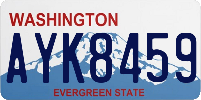 WA license plate AYK8459