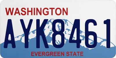 WA license plate AYK8461