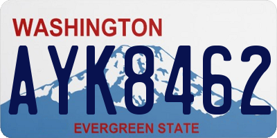 WA license plate AYK8462