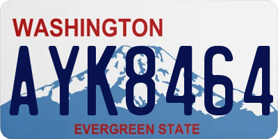 WA license plate AYK8464
