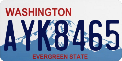 WA license plate AYK8465
