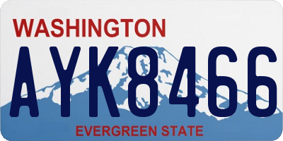 WA license plate AYK8466