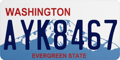 WA license plate AYK8467