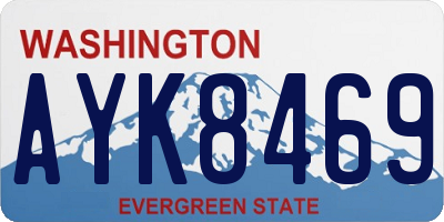 WA license plate AYK8469