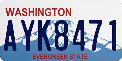 WA license plate AYK8471