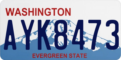 WA license plate AYK8473