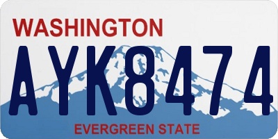 WA license plate AYK8474
