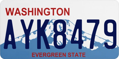 WA license plate AYK8479