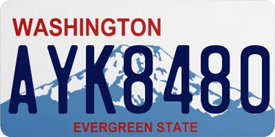 WA license plate AYK8480