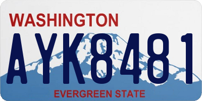 WA license plate AYK8481