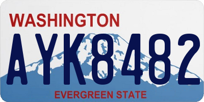 WA license plate AYK8482