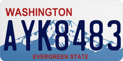 WA license plate AYK8483