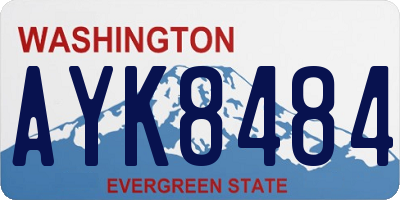 WA license plate AYK8484