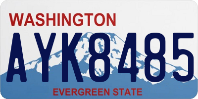 WA license plate AYK8485