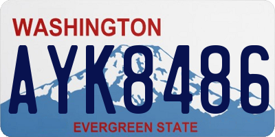 WA license plate AYK8486