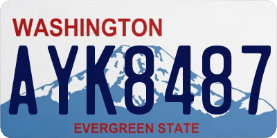 WA license plate AYK8487