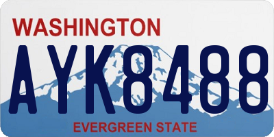 WA license plate AYK8488