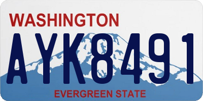 WA license plate AYK8491