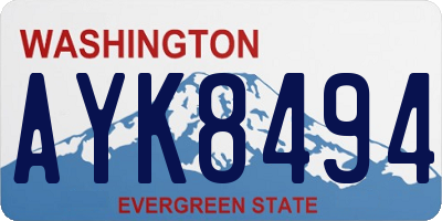 WA license plate AYK8494