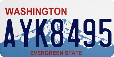 WA license plate AYK8495