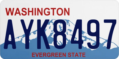WA license plate AYK8497