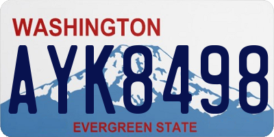 WA license plate AYK8498