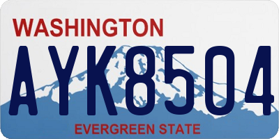 WA license plate AYK8504