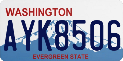 WA license plate AYK8506