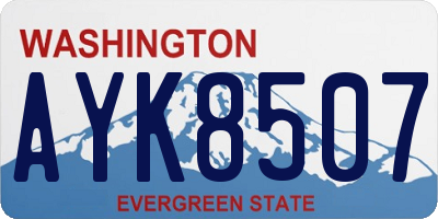 WA license plate AYK8507
