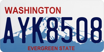 WA license plate AYK8508