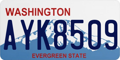 WA license plate AYK8509