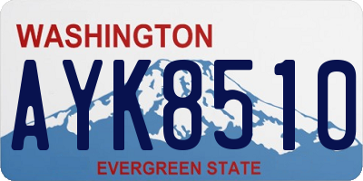 WA license plate AYK8510
