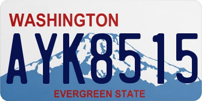 WA license plate AYK8515