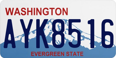 WA license plate AYK8516