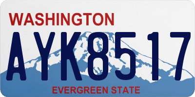 WA license plate AYK8517