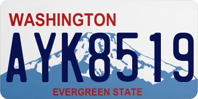 WA license plate AYK8519