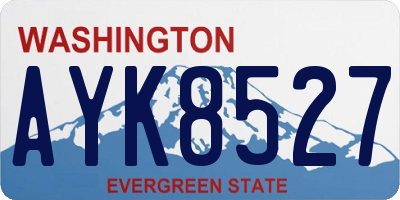 WA license plate AYK8527