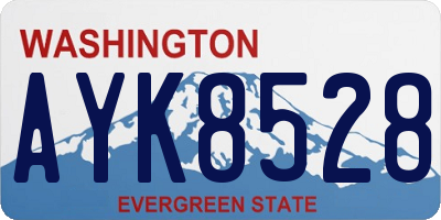 WA license plate AYK8528