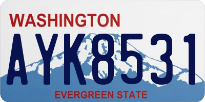 WA license plate AYK8531