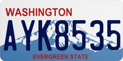 WA license plate AYK8535