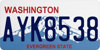WA license plate AYK8538