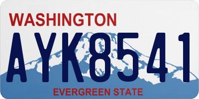 WA license plate AYK8541