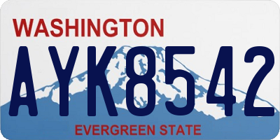 WA license plate AYK8542