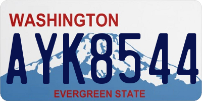 WA license plate AYK8544