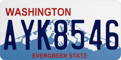 WA license plate AYK8546