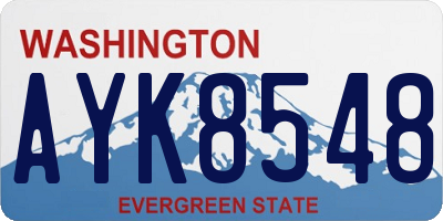 WA license plate AYK8548