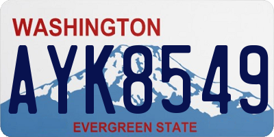 WA license plate AYK8549