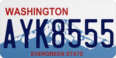 WA license plate AYK8555
